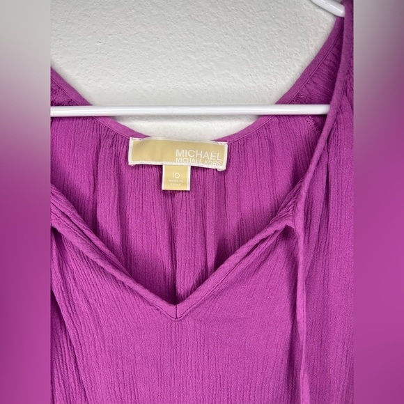 MICHAEL Michael Kors Purple Peplum Blouse with Relaxed Fit - Picture 3 of 4